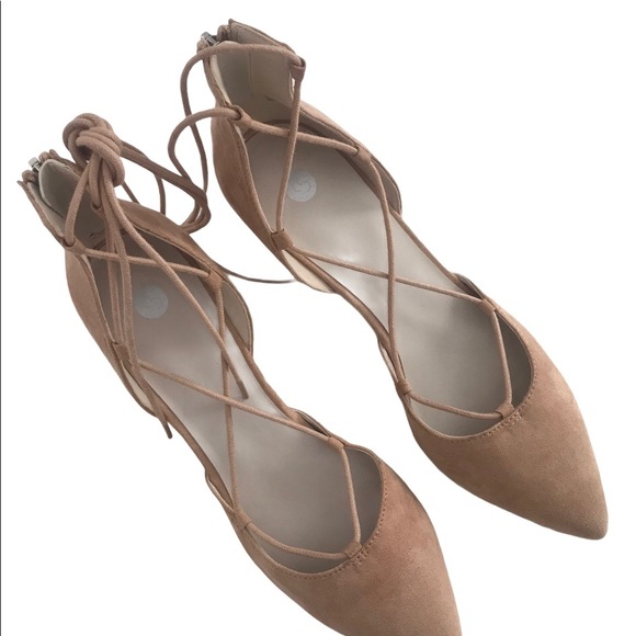 Flats Luna laceup ballet flats,Back Zipper 8 1/2”M - Picture 2 of 6